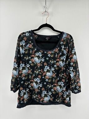 MASSIVE $10 SALE Floral Sheer 3/4 Sleeve Lightweight Sweater